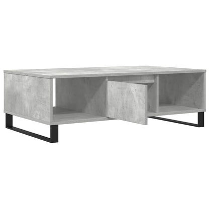 Tavolino Salotto Grigio Cemento 104x60x35 cm Legno Multistrato