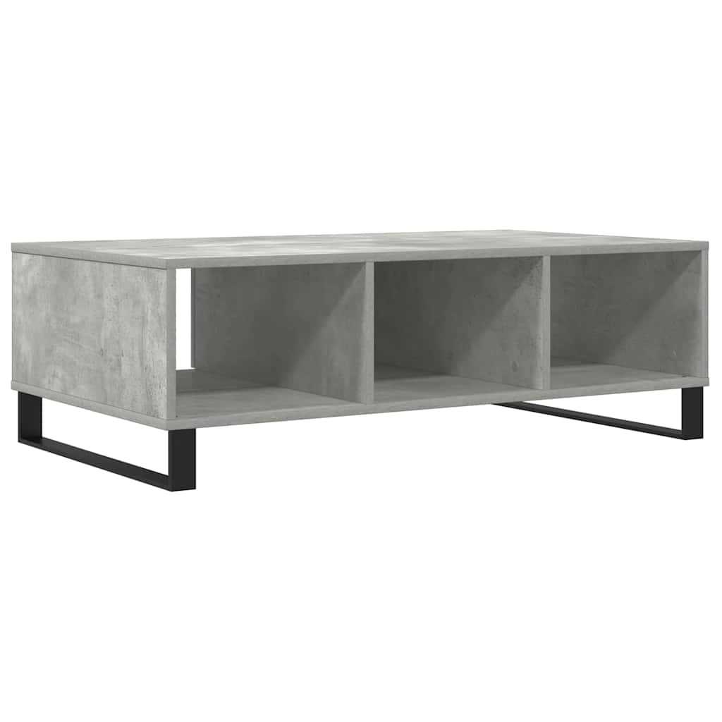 Tavolino Salotto Grigio Cemento 104x60x35 cm Legno Multistrato