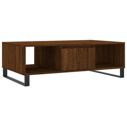 Tavolino Salotto Rovere Marrone 104x60x35 cm Legno Multistrato