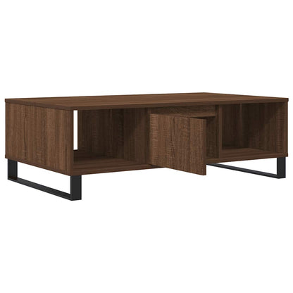 Tavolino Salotto Rovere Marrone 104x60x35 cm Legno Multistrato