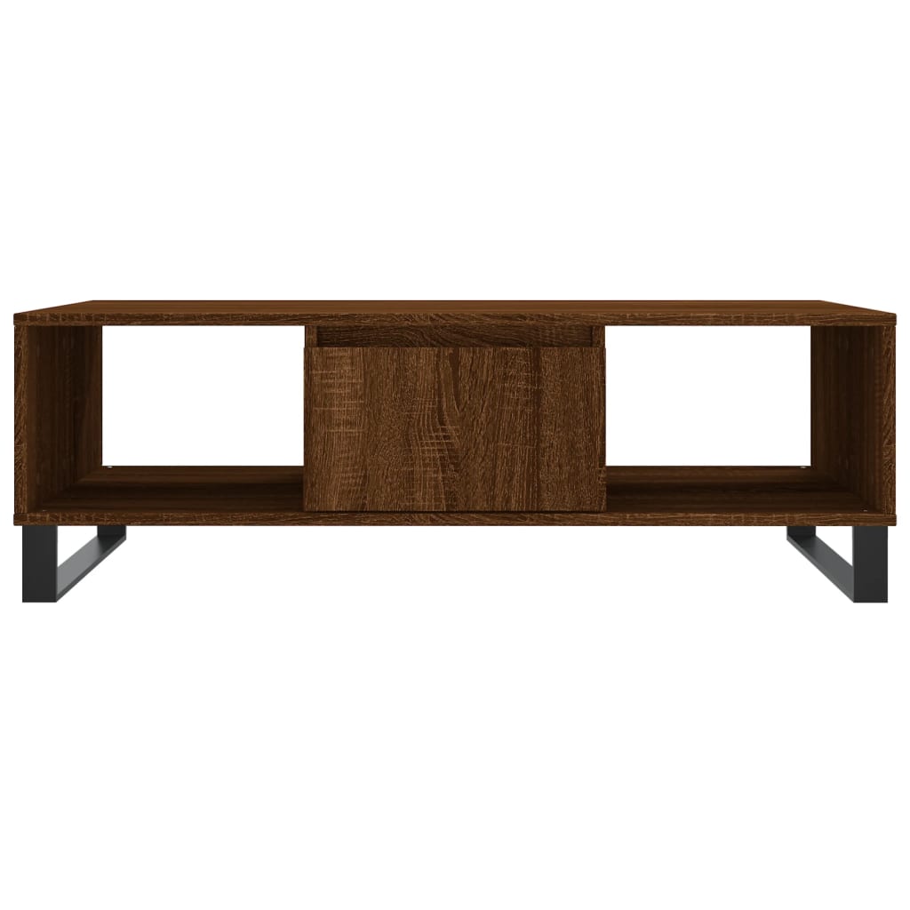 Tavolino Salotto Rovere Marrone 104x60x35 cm Legno Multistrato