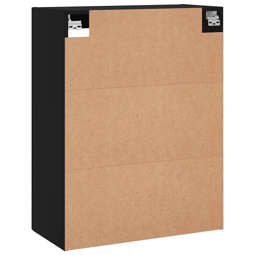 Mobile a Parete Nero 69,5x34x90 cm | homemem39