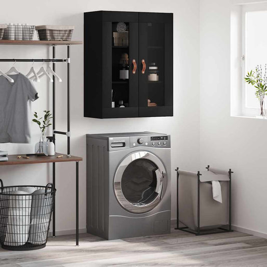 Mobile a Parete Nero 69,5x34x90 cm | homemem39
