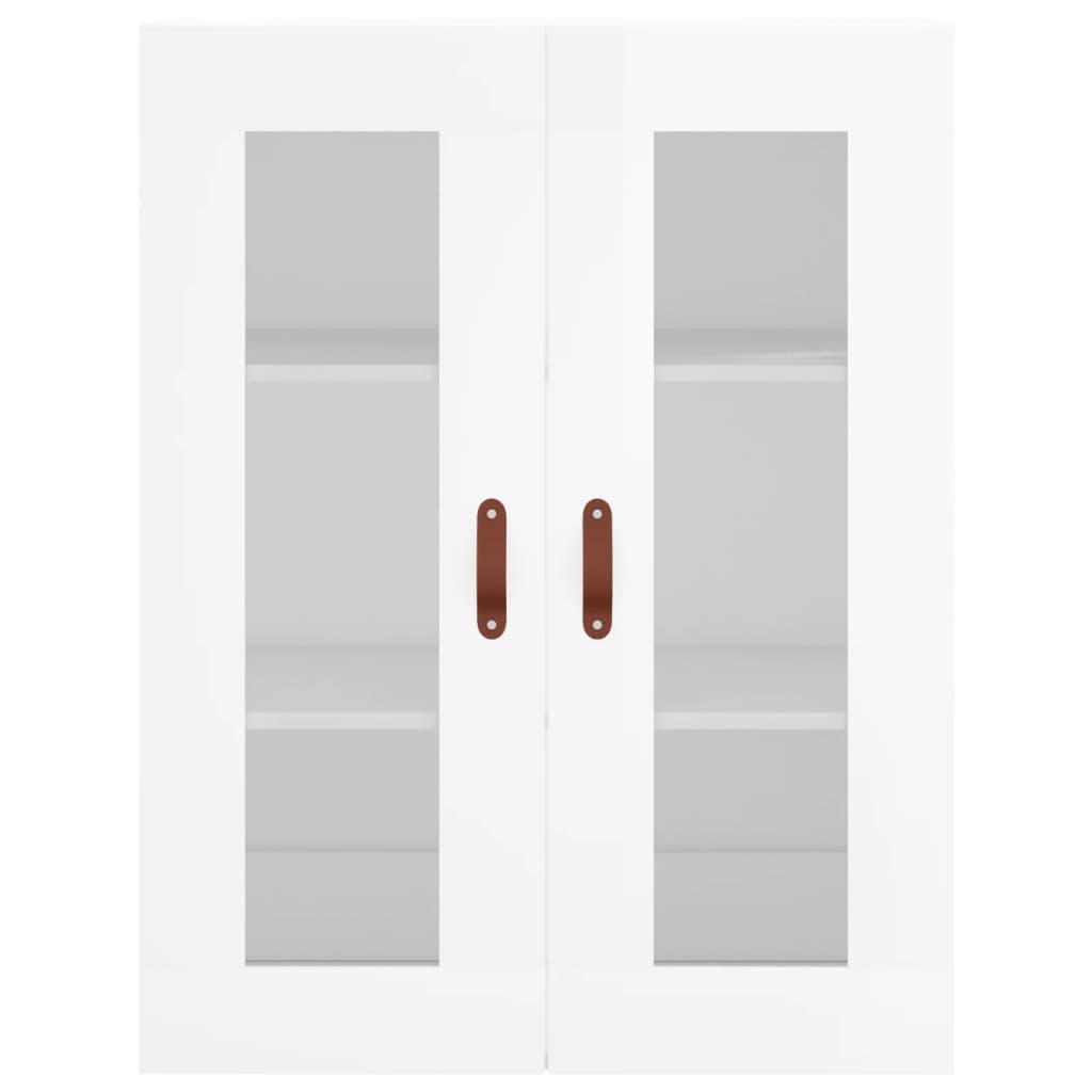 Mobile a Parete Bianco Lucido 69,5x34x90 cm | homemem39