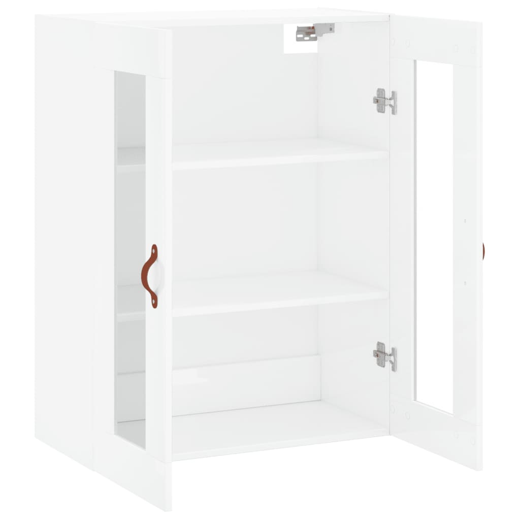 Mobile a Parete Bianco Lucido 69,5x34x90 cm | homemem39