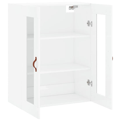 Mobile a Parete Bianco Lucido 69,5x34x90 cm | homemem39