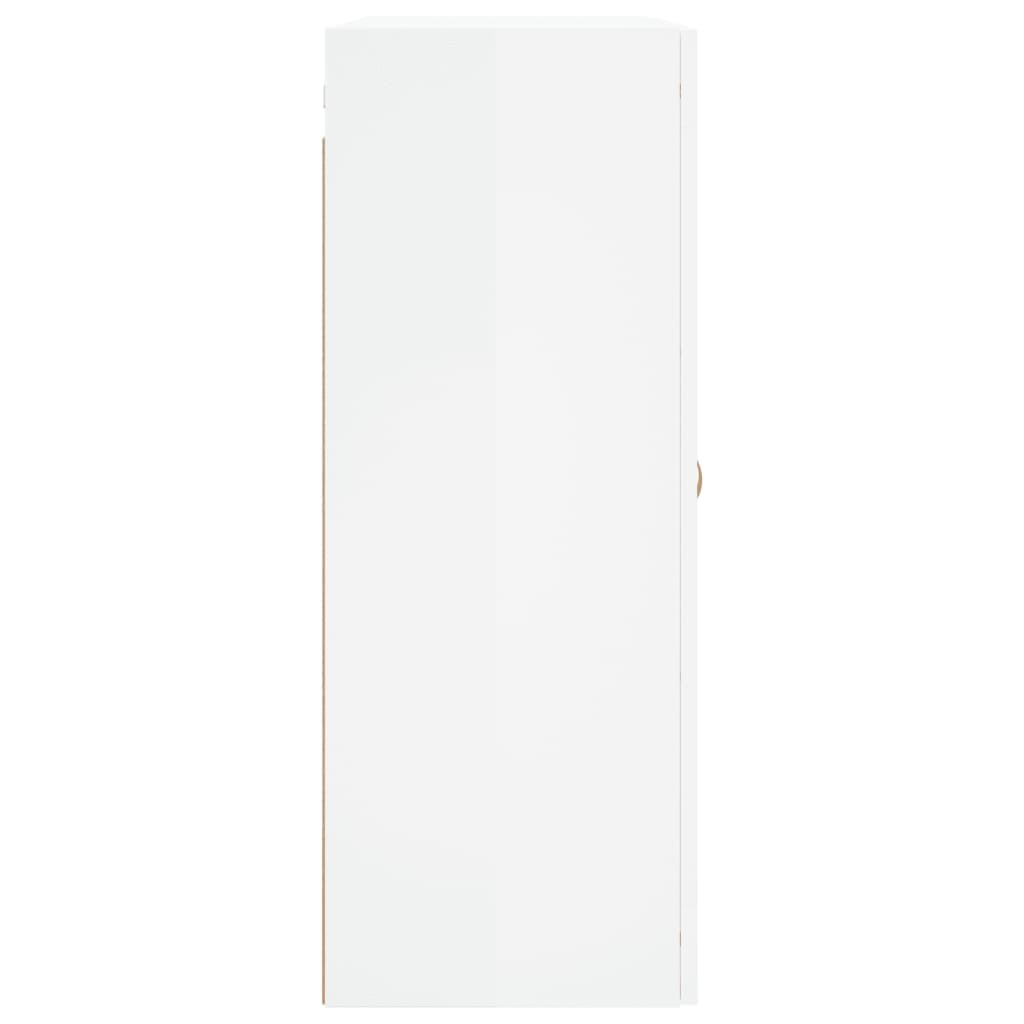 Mobile a Parete Bianco Lucido 69,5x34x90 cm | homemem39