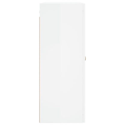 Mobile a Parete Bianco Lucido 69,5x34x90 cm | homemem39