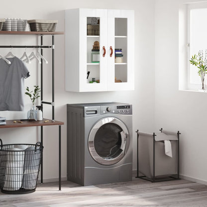 Mobile a Parete Bianco Lucido 69,5x34x90 cm | homemem39