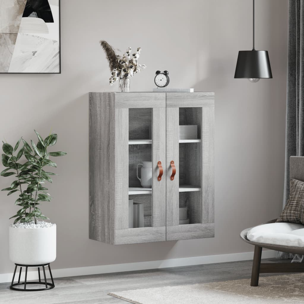 Mobile a Parete Grigio Sonoma 69,5x34x90 cm - homemem39
