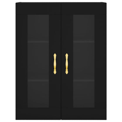 Mobile a Parete Nero 69,5x34x90 cm