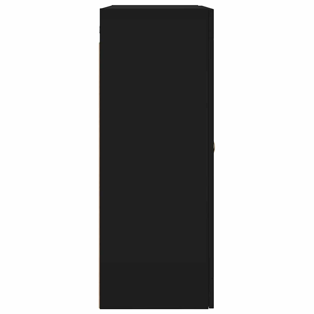 Mobile a Parete Nero 69,5x34x90 cm