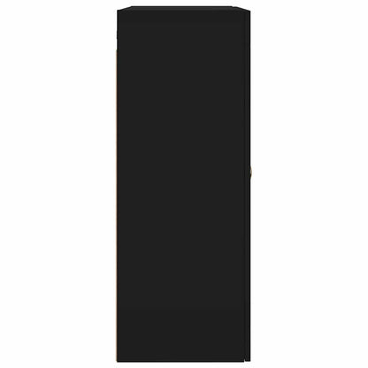 Mobile a Parete Nero 69,5x34x90 cm