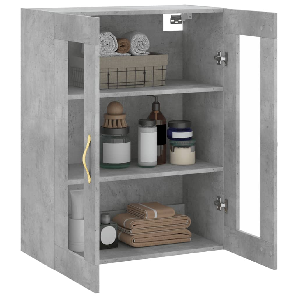 Mobile a Parete Grigio Cemento 69,5x34x90 cm - homemem39