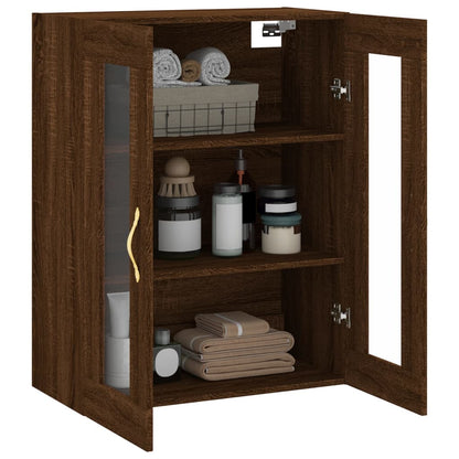 Brown Oak Wall Cabinet 69.5x34x90 cm