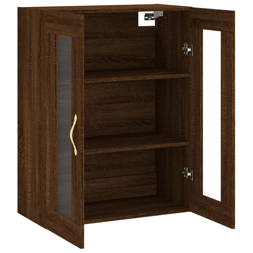 Brown Oak Wall Cabinet 69.5x34x90 cm