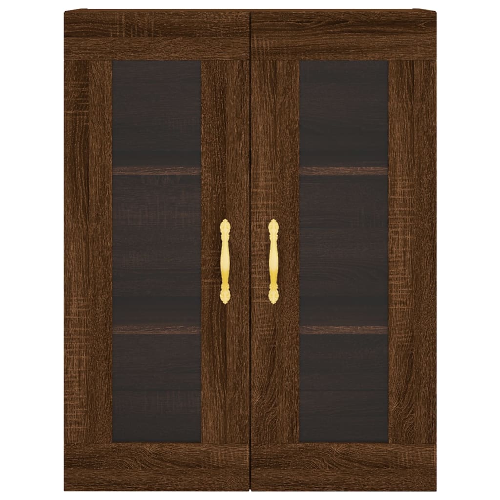 Brown Oak Wall Cabinet 69.5x34x90 cm