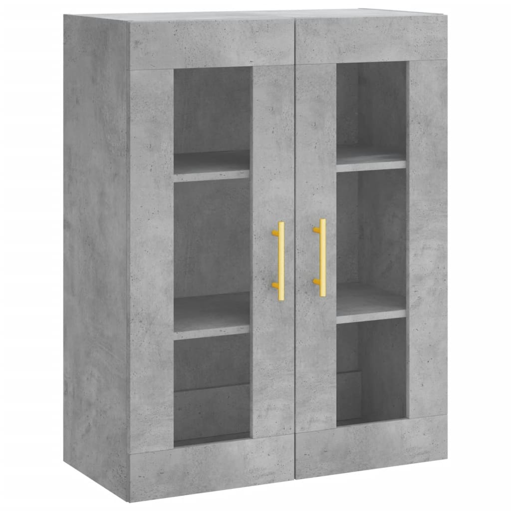 Mobile a Parete Grigio Cemento 69,5x34x90 cm | homemem39