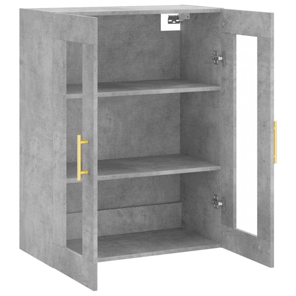 Mobile a Parete Grigio Cemento 69,5x34x90 cm | homemem39