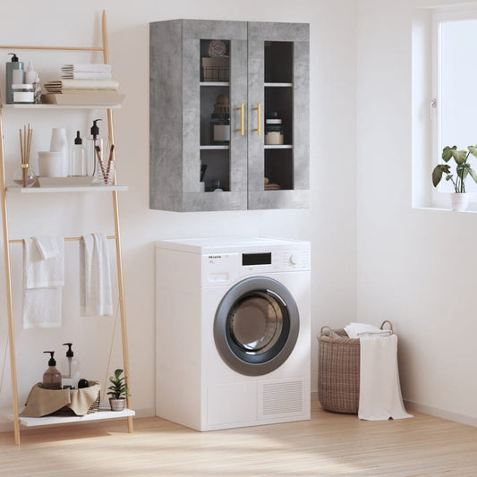 Mobile a Parete Grigio Cemento 69,5x34x90 cm | homemem39