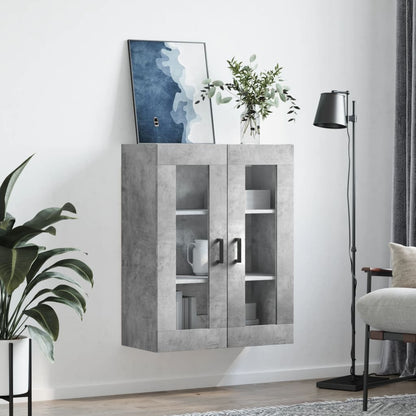 Mobile a Parete Grigio Cemento 69,5x34x90 cm | homemem39