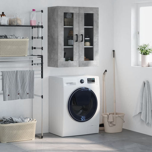 Mobile a Parete Grigio Cemento 69,5x34x90 cm | homemem39