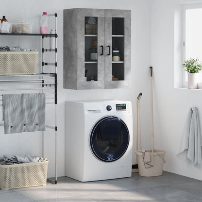 Mobile a Parete Grigio Cemento 69,5x34x90 cm - homemem39