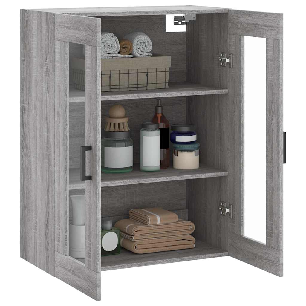 Mobile a Parete Grigio Sonoma 69,5x34x90 cm | homemem39