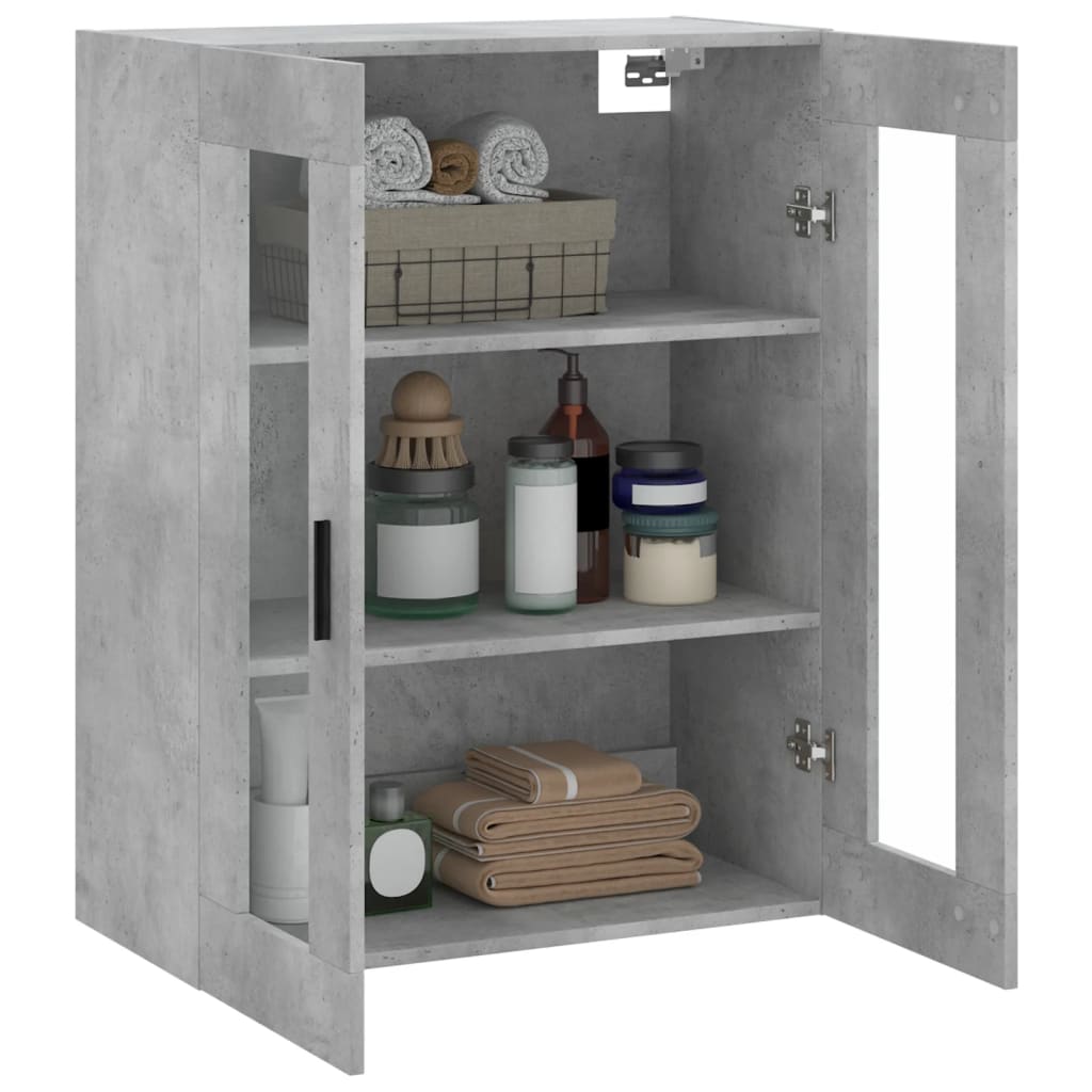 Mobile a Parete Grigio Cemento 69,5x34x90 cm - homemem39