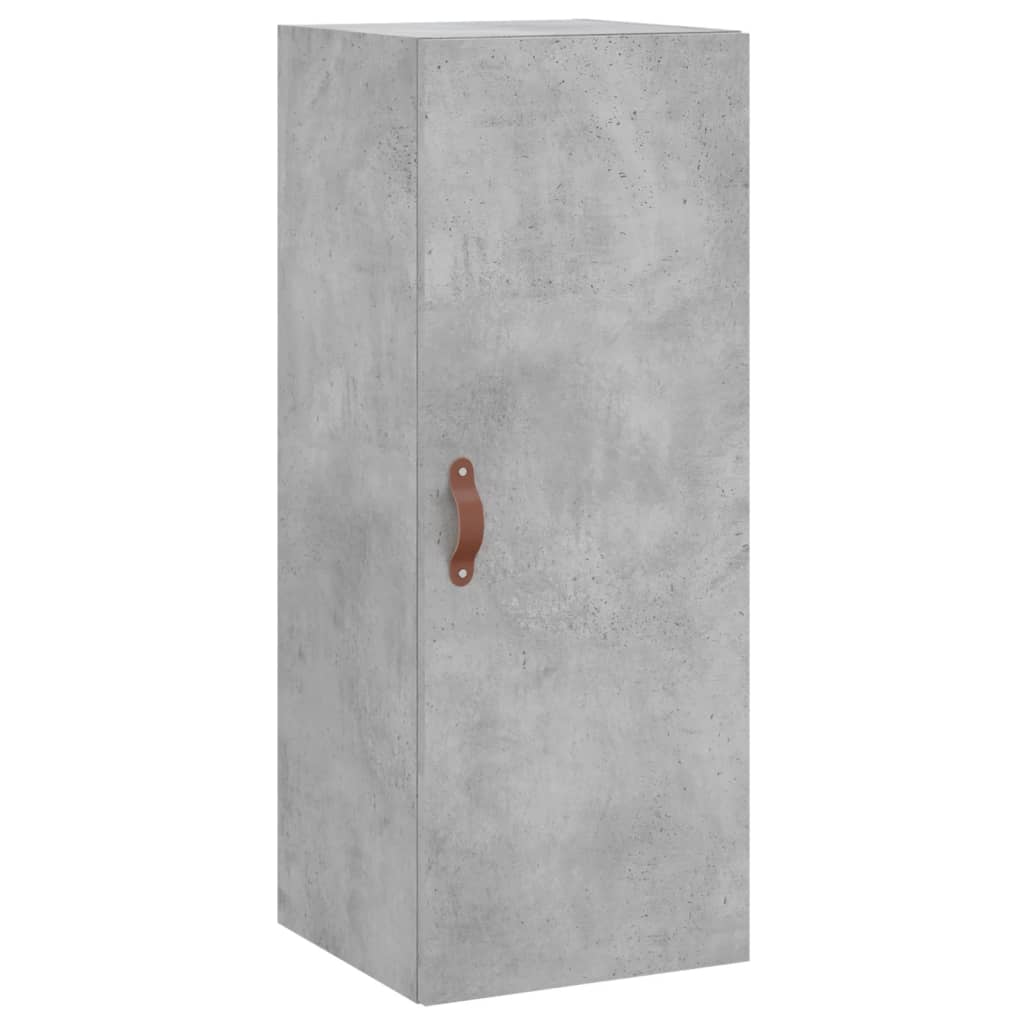 Mobile a Parete Grigio Cemento 34,5x34x90 cm - homemem39