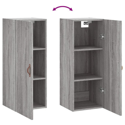Mobile a Parete Grigio Sonoma 34,5x34x90 cm - homemem39