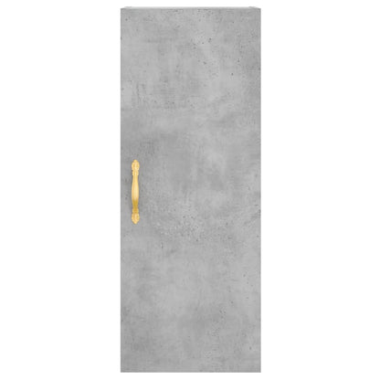 Mobile a Parete Grigio Cemento 34,5x34x90 cm