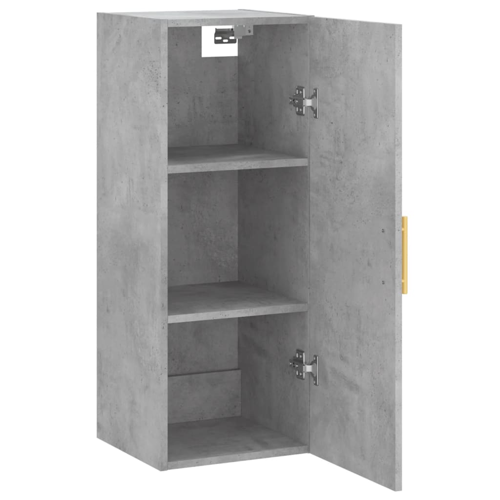 Mobile a Parete Grigio Cemento 34,5x34x90 cm | homemem39