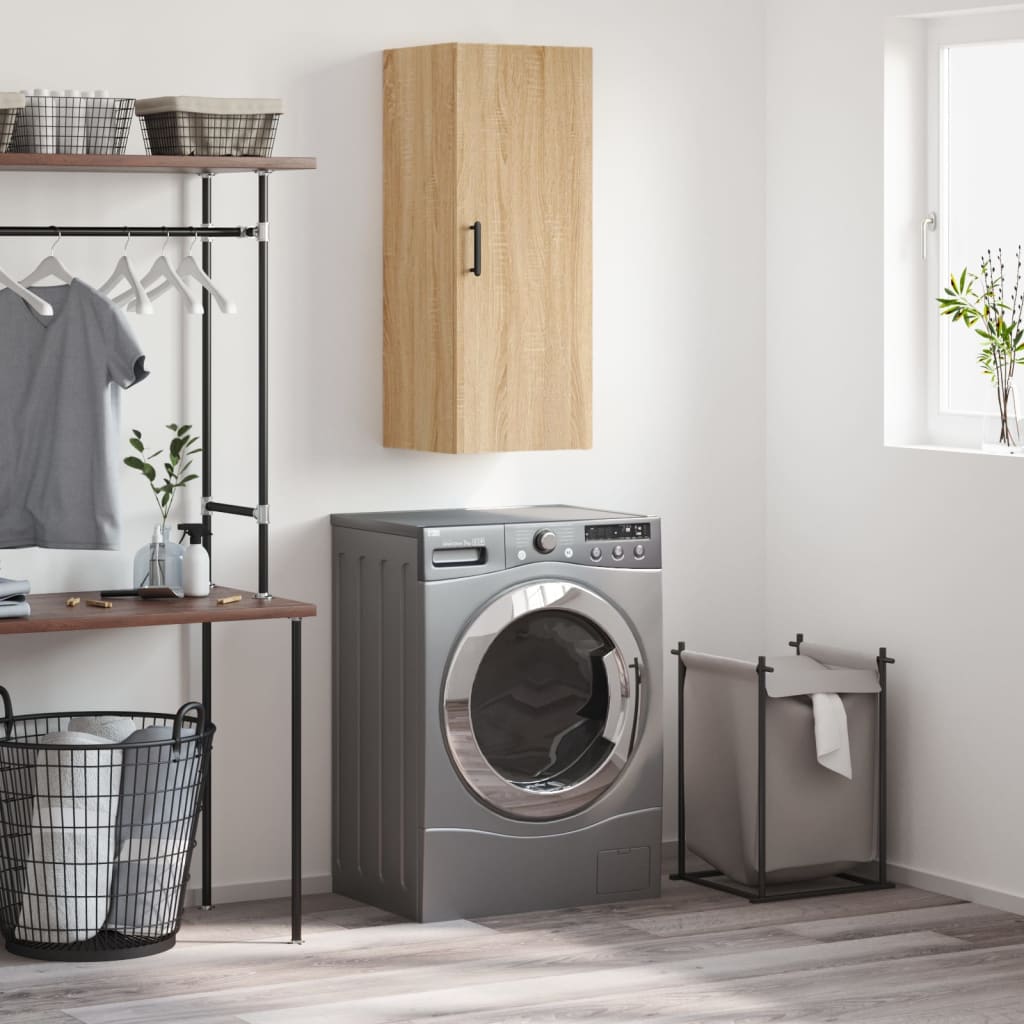 Mobile a Parete Rovere Sonoma 34,5x34x90 cm - homemem39