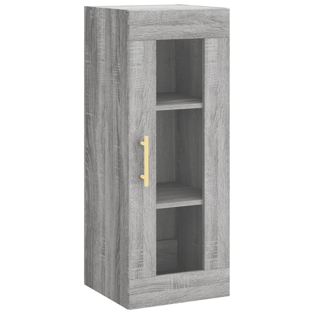 Mobile a Parete Grigio Sonoma 34,5x34x90 cm - homemem39