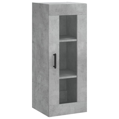 Mobile a Parete Grigio Cemento 34,5x34x90 cm