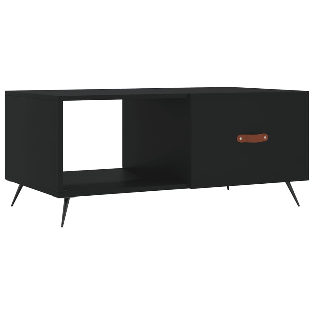 Tavolino da Salotto Nero 90x50x40 cm in Legno Multistrato | homemem39