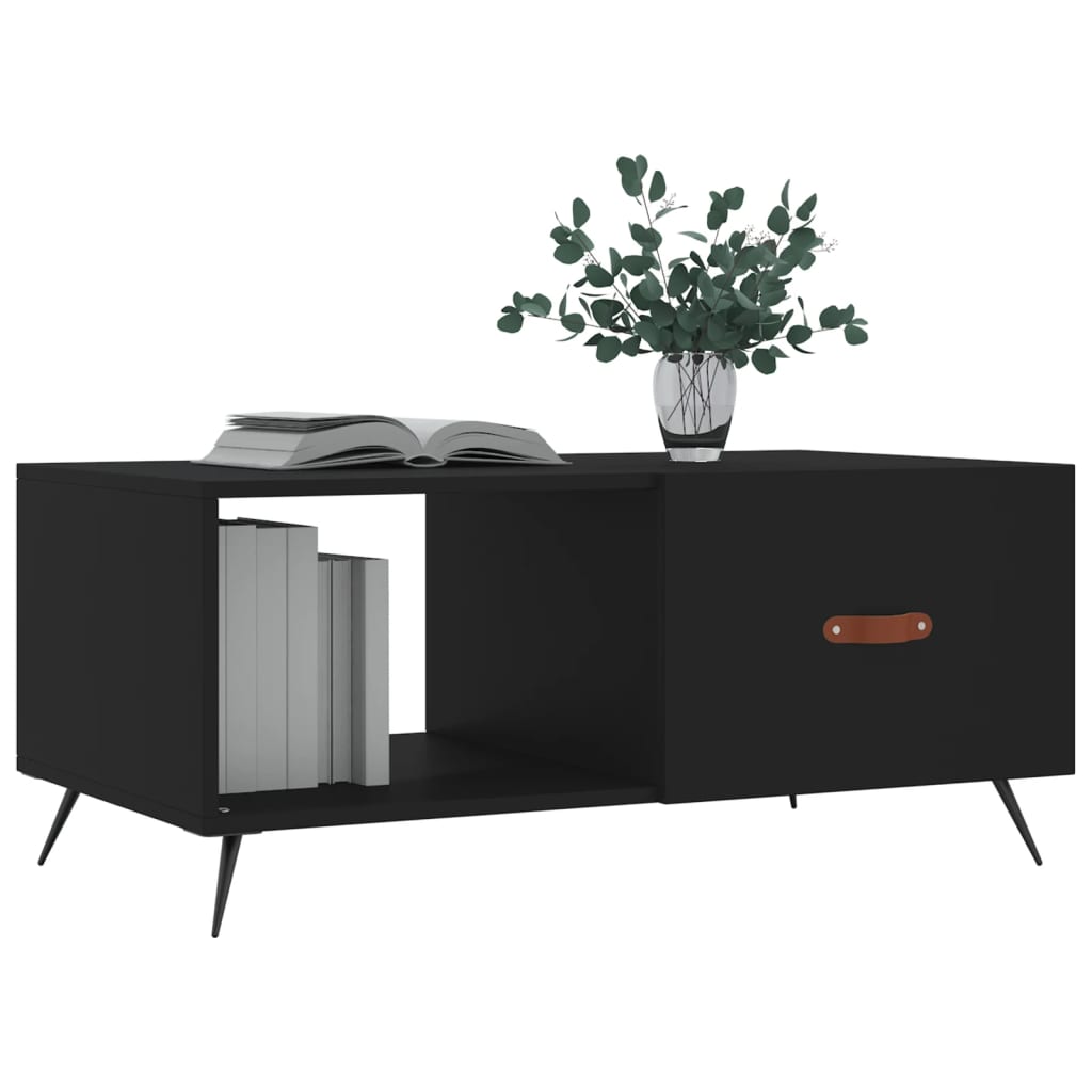 Tavolino da Salotto Nero 90x50x40 cm in Legno Multistrato | homemem39
