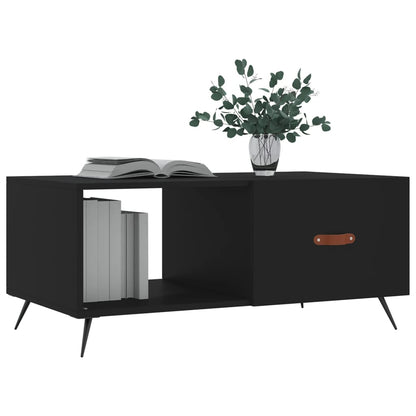 Tavolino da Salotto Nero 90x50x40 cm in Legno Multistrato | homemem39