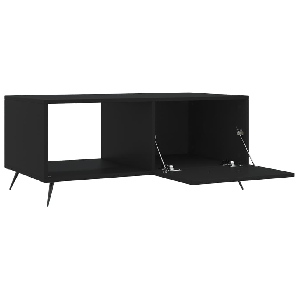 Tavolino da Salotto Nero 90x50x40 cm in Legno Multistrato | homemem39