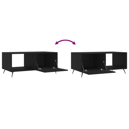 Tavolino da Salotto Nero 90x50x40 cm in Legno Multistrato | homemem39