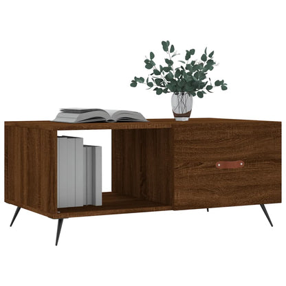 Tavolino da Salotto Rovere Marrone 90x50x40cm Legno Multistrato | homemem39