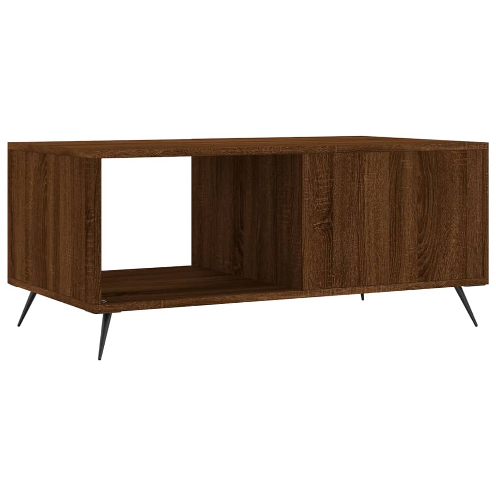 Tavolino da Salotto Rovere Marrone 90x50x40cm Legno Multistrato | homemem39
