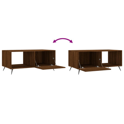 Tavolino da Salotto Rovere Marrone 90x50x40cm Legno Multistrato