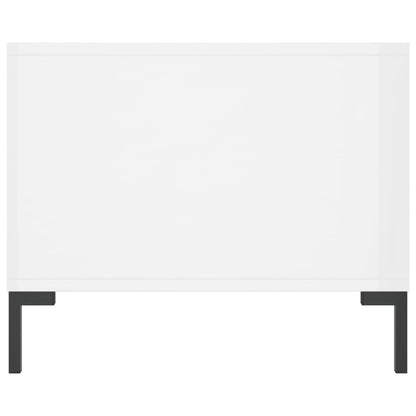 Tavolino da Salotto Bianco Lucido 90x50x40 cm Legno Multistrato | homemem39
