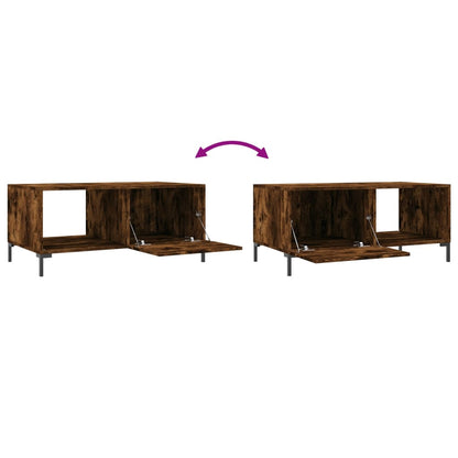 Tavolino da Salotto Rovere Fumo 90x50x40cm in Legno Multistrato