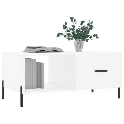 Tavolino da Salotto Bianco 90x50x40 cm in Legno Multistrato | homemem39