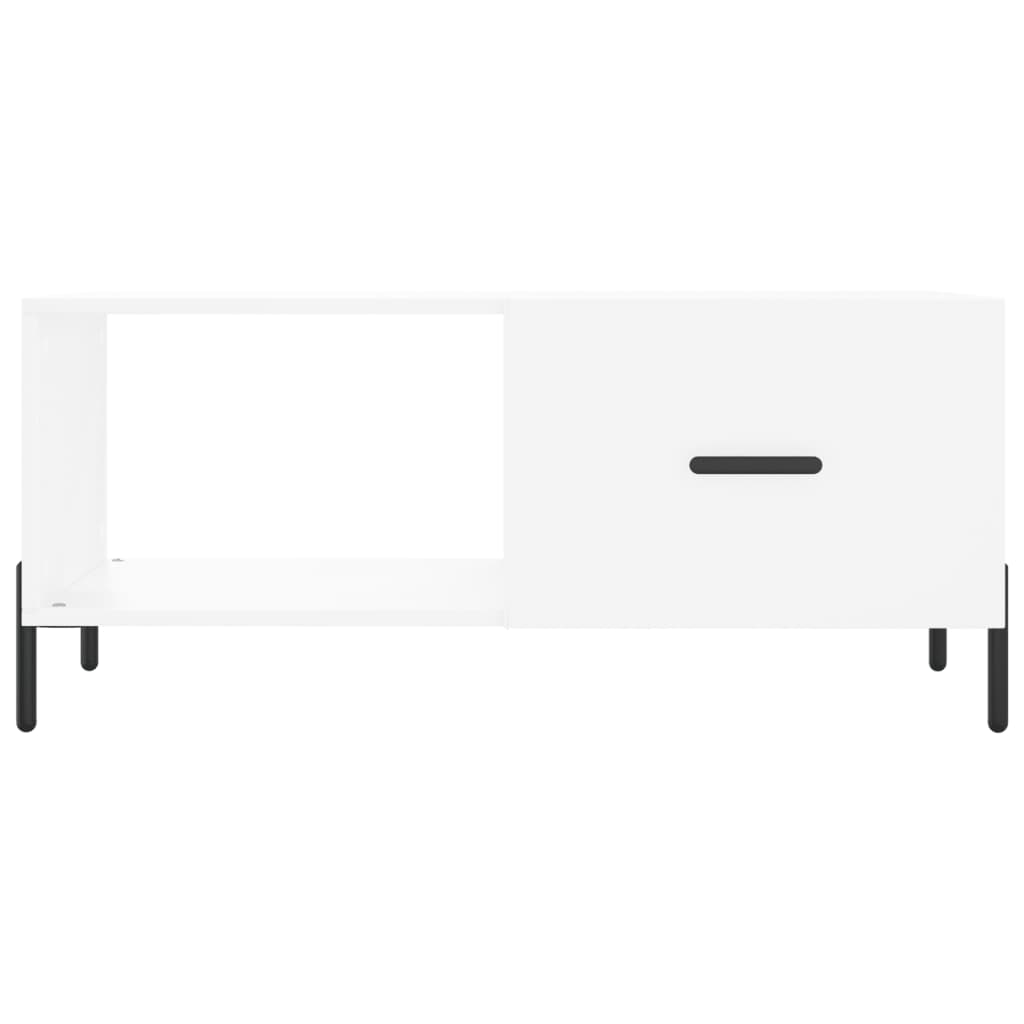 Tavolino da Salotto Bianco 90x50x40 cm in Legno Multistrato | homemem39