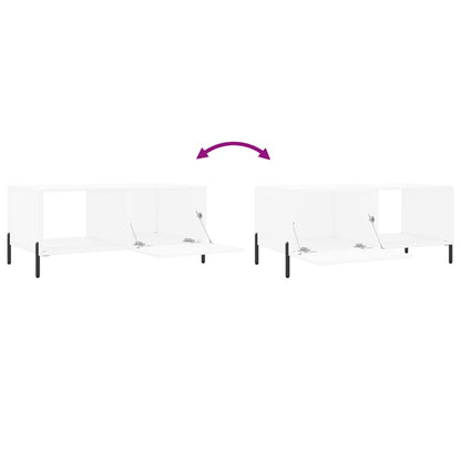 Tavolino da Salotto Bianco 90x50x40 cm in Legno Multistrato | homemem39
