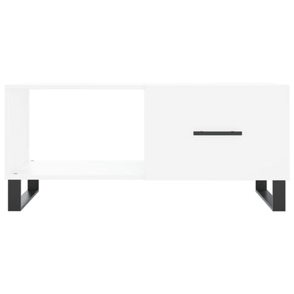 Tavolino da Salotto Bianco 90x50x40 cm in Legno Multistrato | homemem39